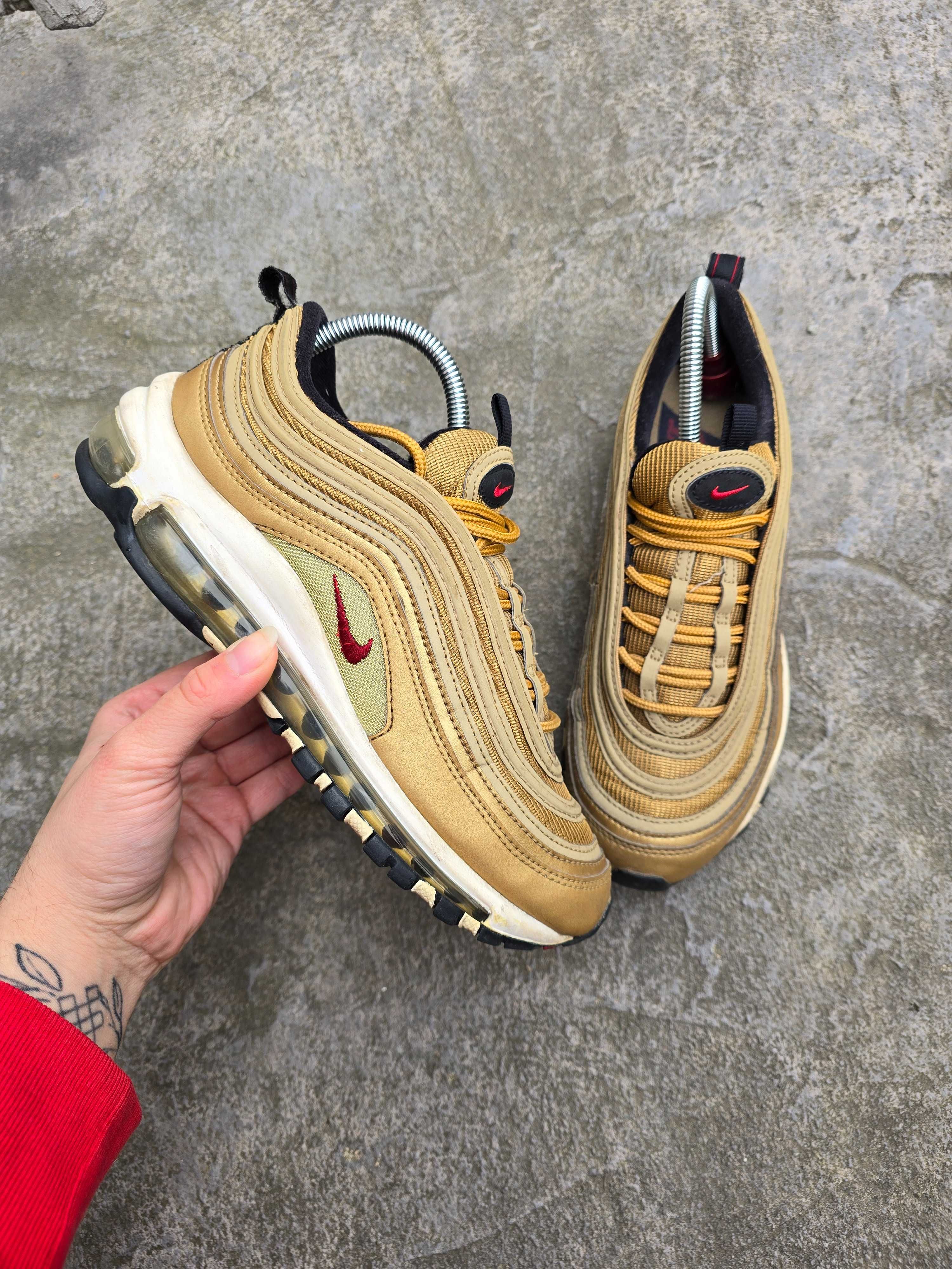 Sportowe buty damskie do biegania złote nike air max 97 rozmiar 38