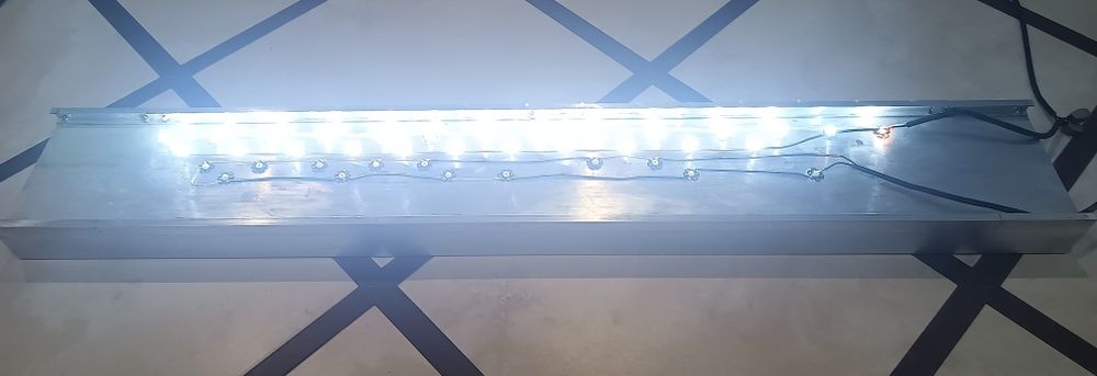 Lampa LED/Radiator aluminiowy 120x19,5x5 cm/lampa LED akwarium/warszta