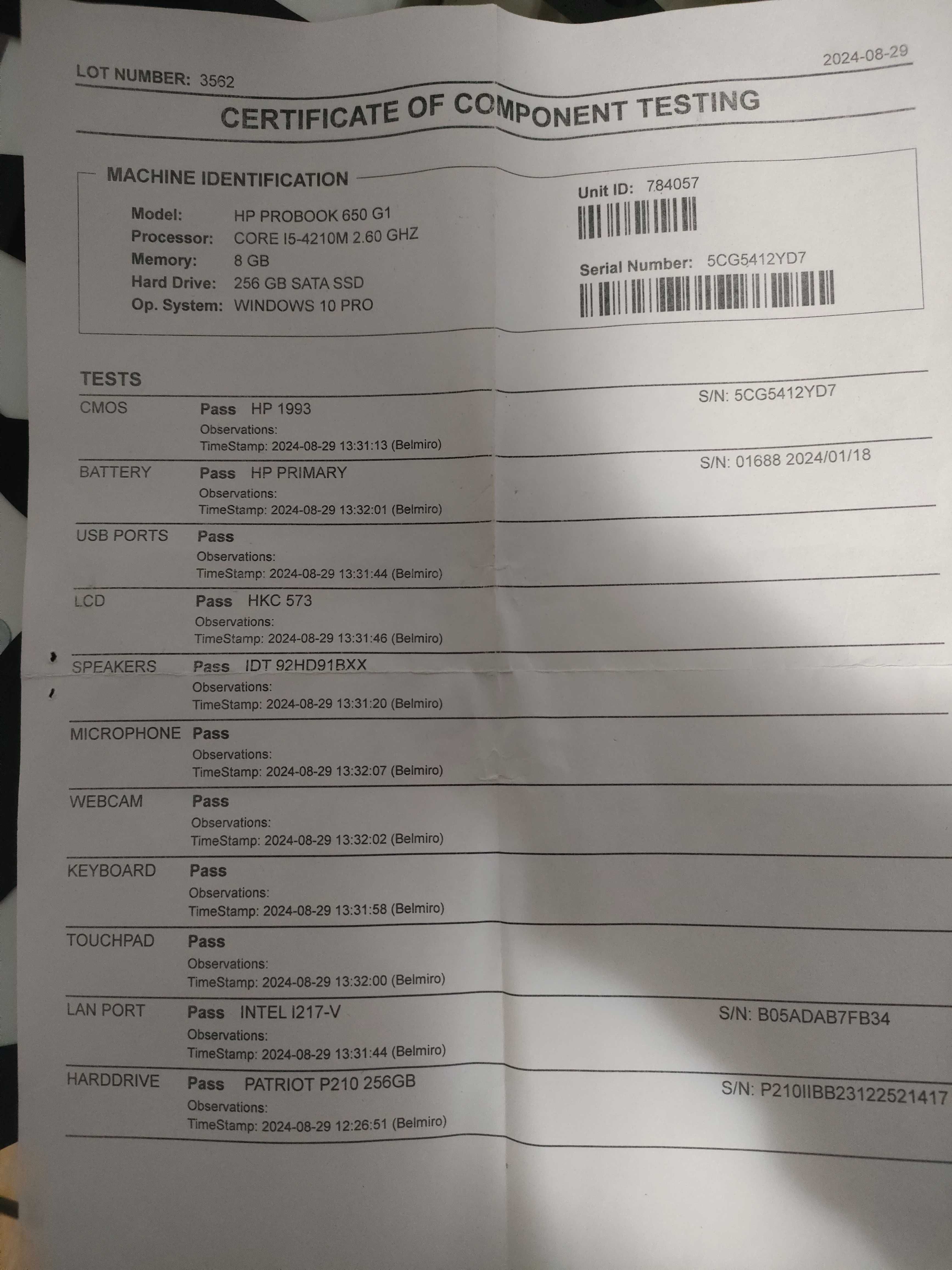 Portátil HP PROBOOK 650 G1 em 2º mão