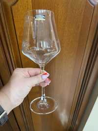 Красивые бокалы для вина богемское стекло Богемия Alca.