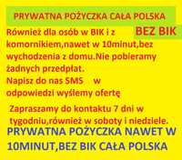 Prywatna pożyczka bez Bik baz kredyt z komornikiem cała Polska Poznań