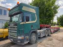 Ciągnik siodłowy Scania R124 i niskopodwozie Nooteboom OSDAZ-56W
