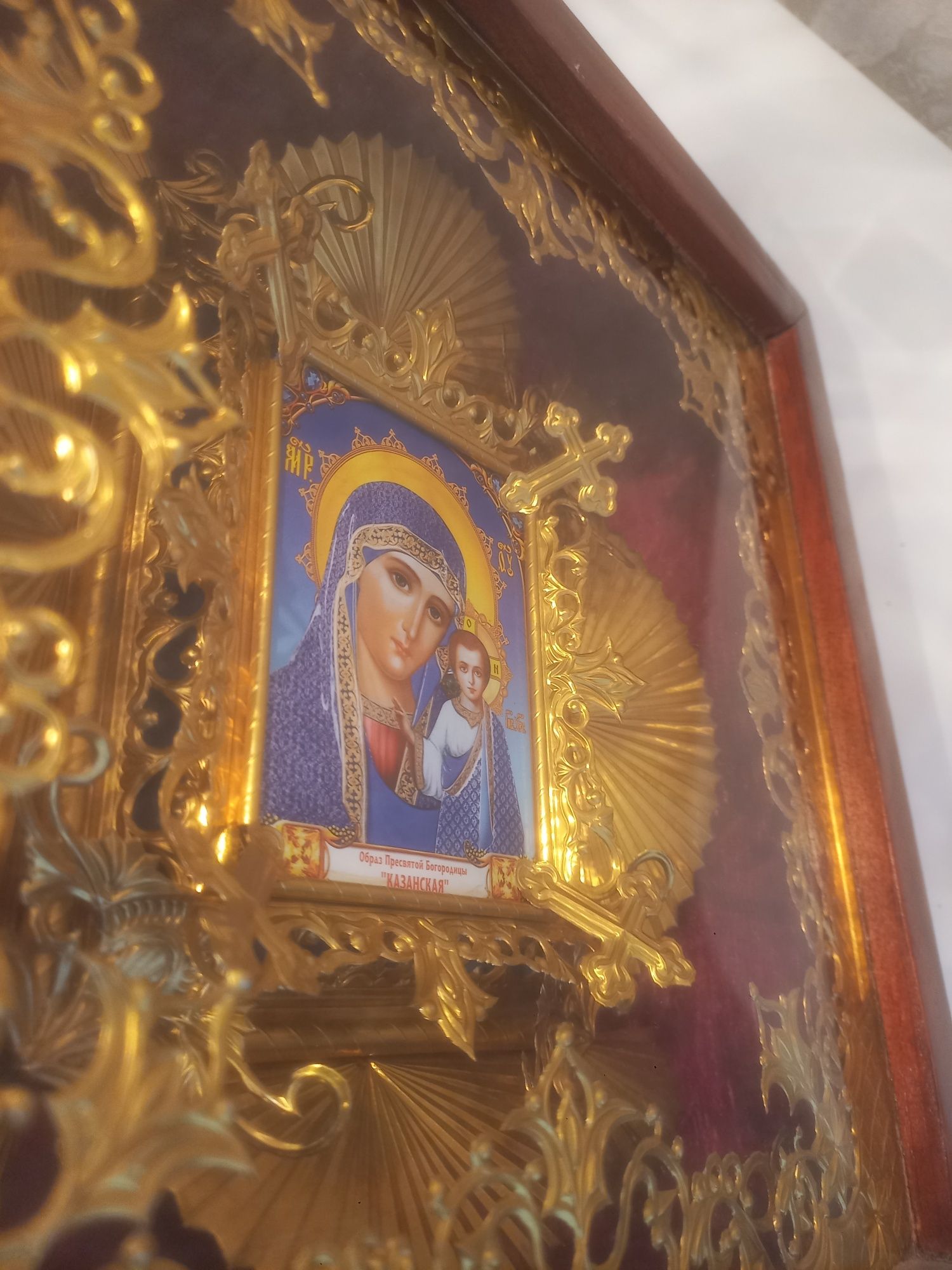 Икона ручная работа.Пресвятая богородица "Казанская"