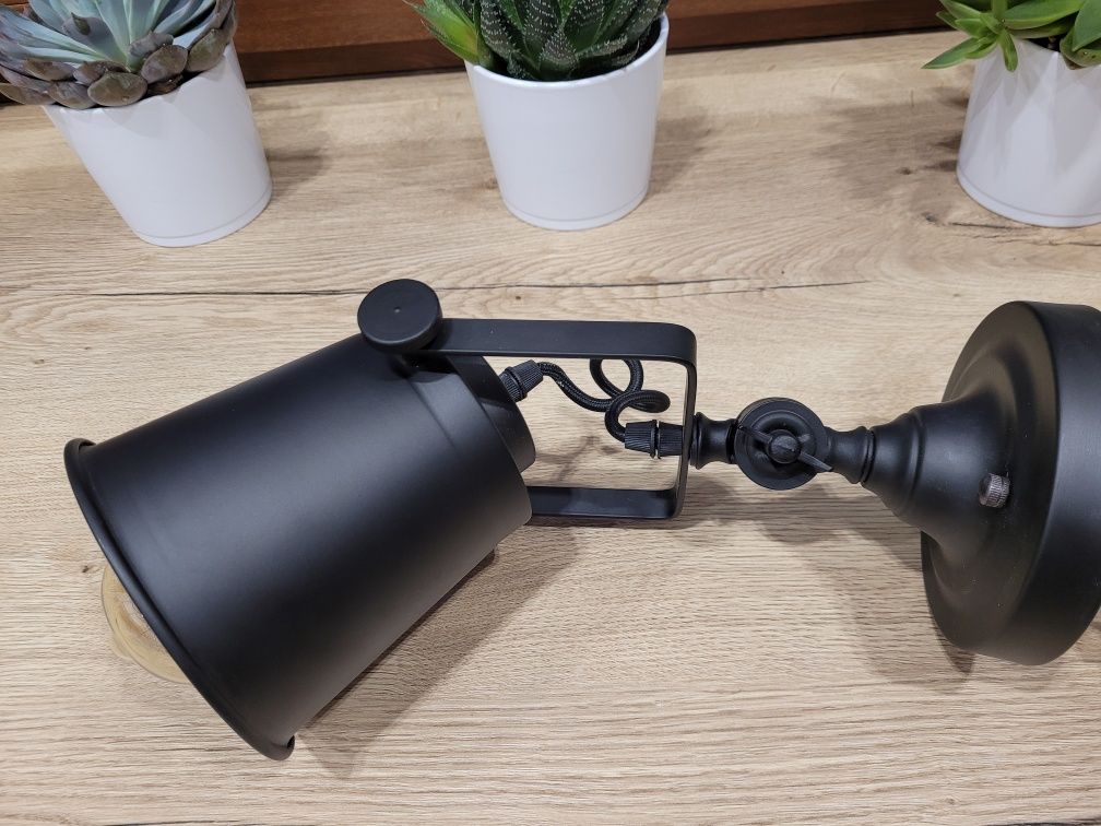Lampa kinkiet loft vintage retro Cosmolight DETROIT W01758BK