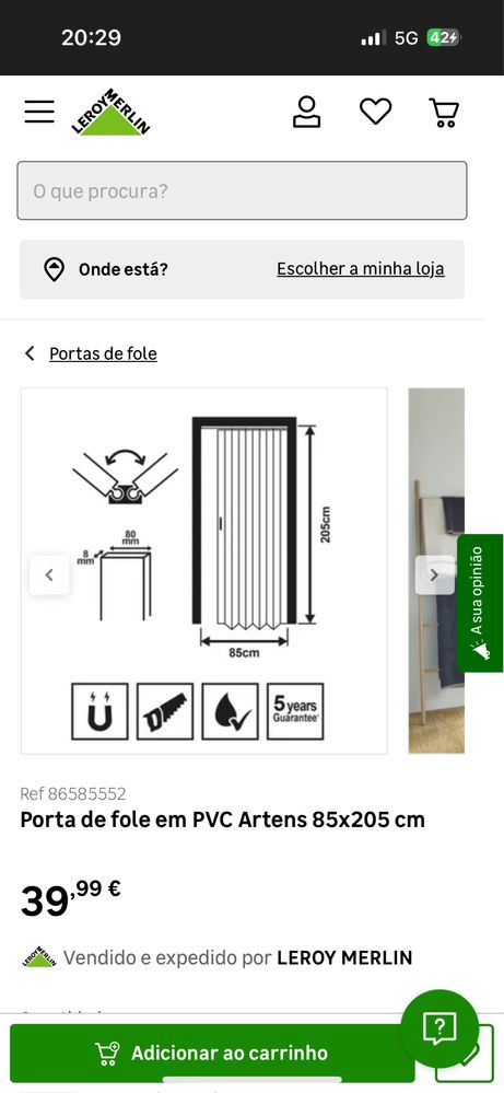 Porta extensivel