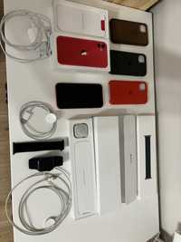 Sprzedam cały zestaw Iphone 11 red 128 gb i Apple watch 6 44 cellular