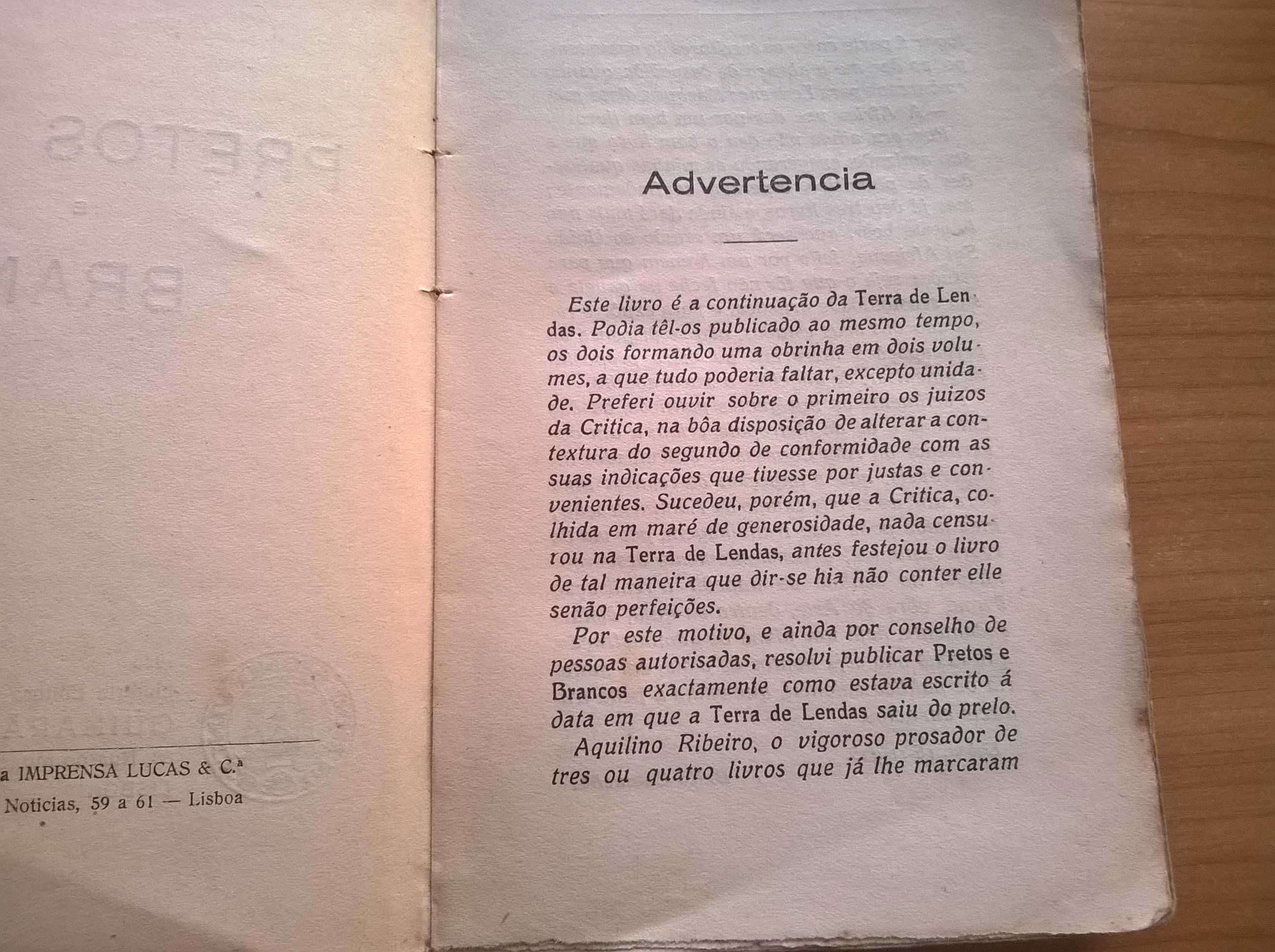 Pretos e Brancos (1.ª ed. 1926) - Brito Camacho