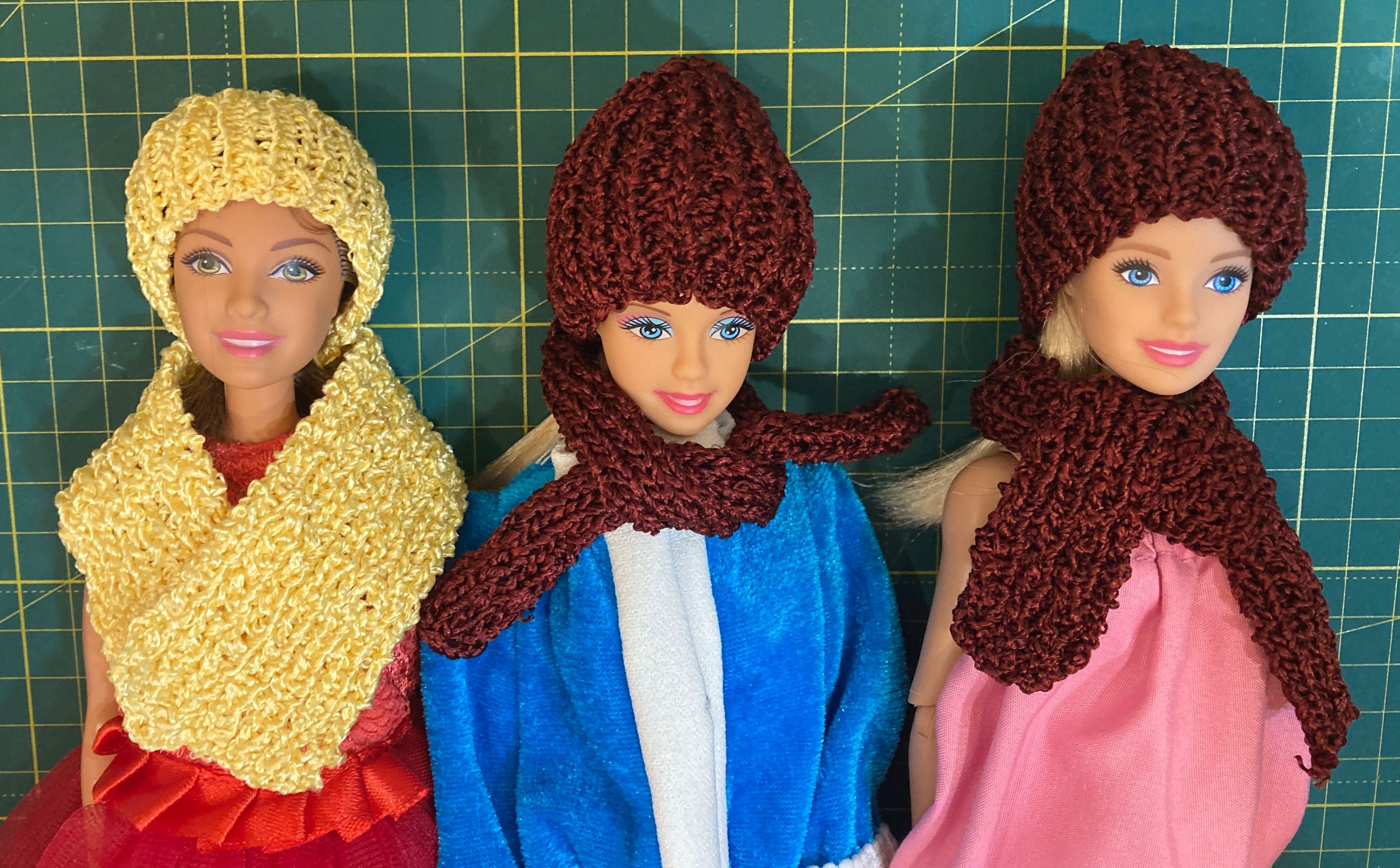 Шапка шарф для Барби аксессуары для куклы
