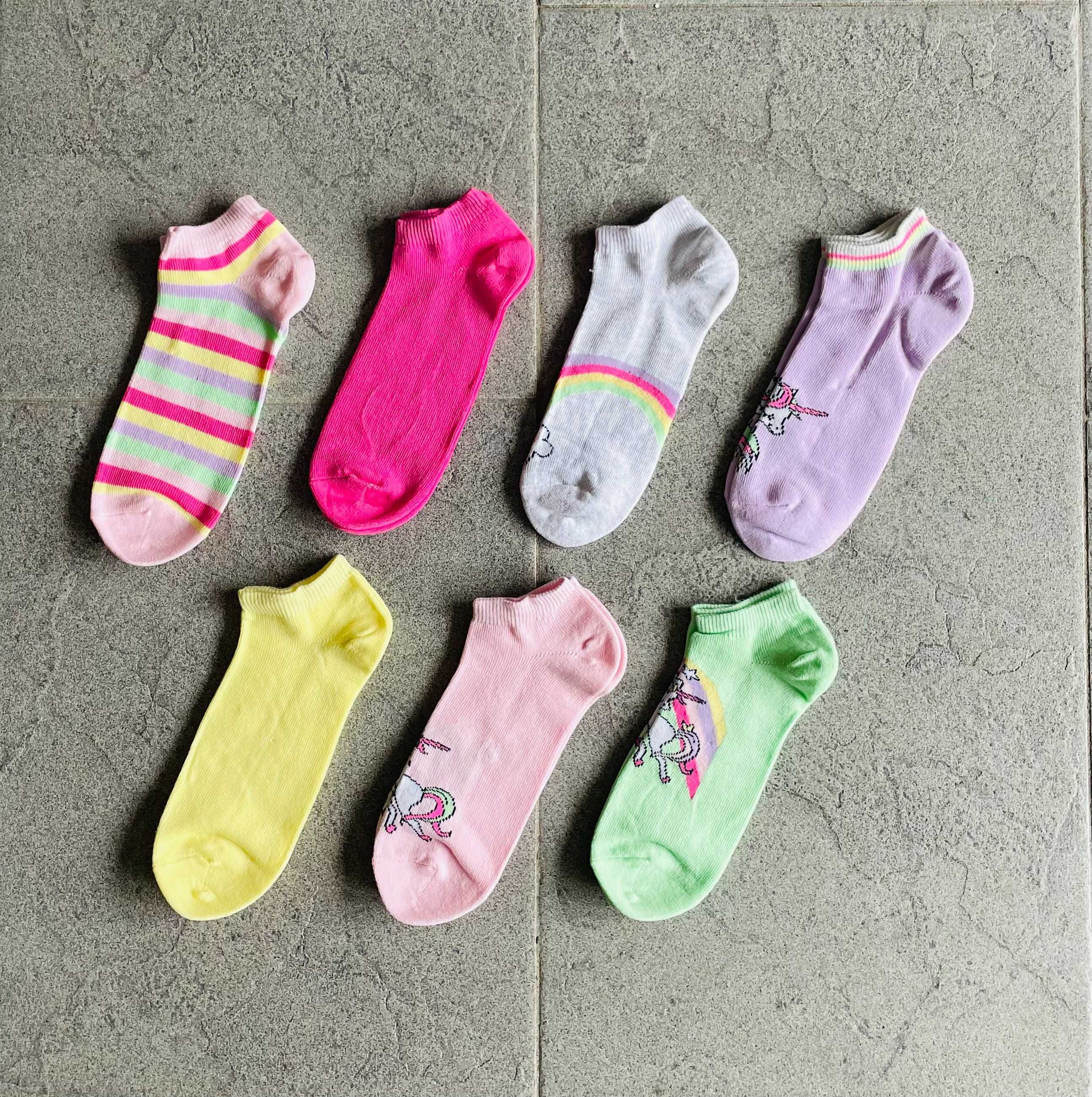 Шкарпетки кольорові єдиноріжки від h&m -7 шт від 22 до 36 розміру
