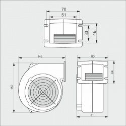 WPA HL 097 /35W Wentylator Palnik Pellet