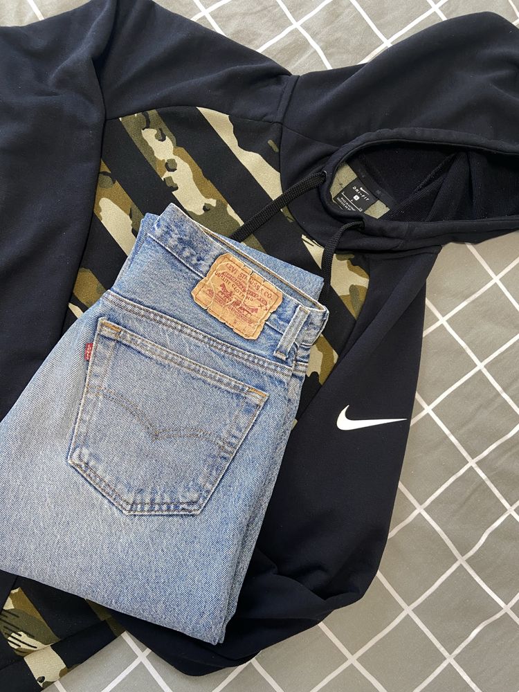 Винтажные джинсы Levis(варенки) + Анорак Nike Original
