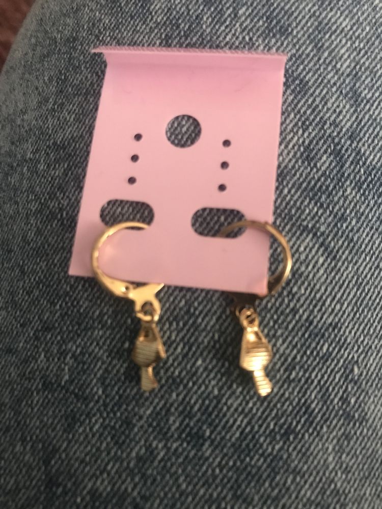 Conjunto de 2 pares de Argolas pequenas com pendentes, Novas
