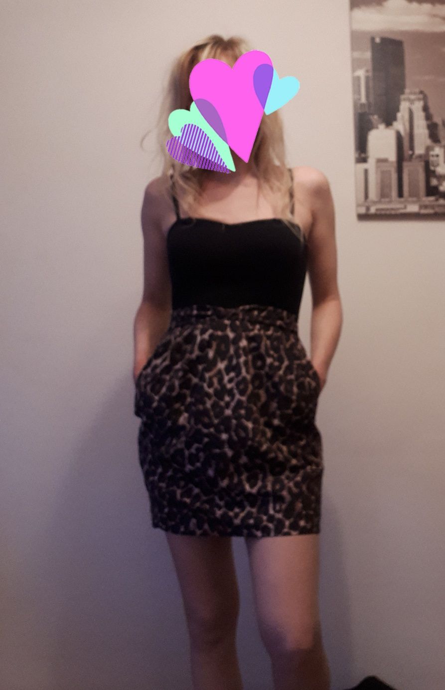 NOWA Sukienka mini bombka panterka Tally Weijl rozm. S