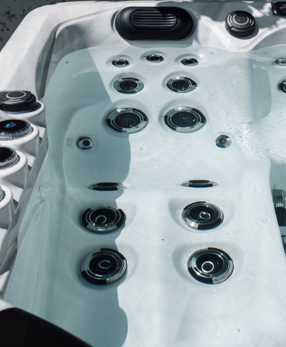 Jacuzzi z Hydromasażem 5 Osób Lavaspa 60Dysz 3Pompy Balboa Biała Perła