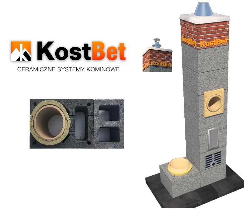 Komin Ceramiczny fi 200mm 8m KWI + IIW