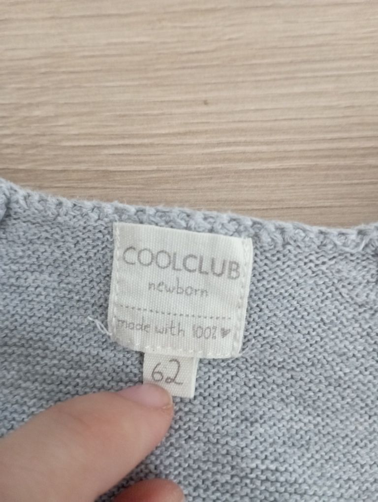 Sweterek na rzepy - r. 62 -Cool Club
