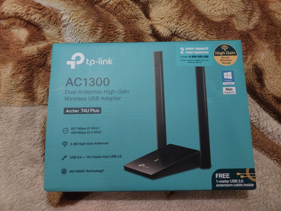 TP-Link Archer AC1300 T4U Plus беспроводной вайфай адаптер