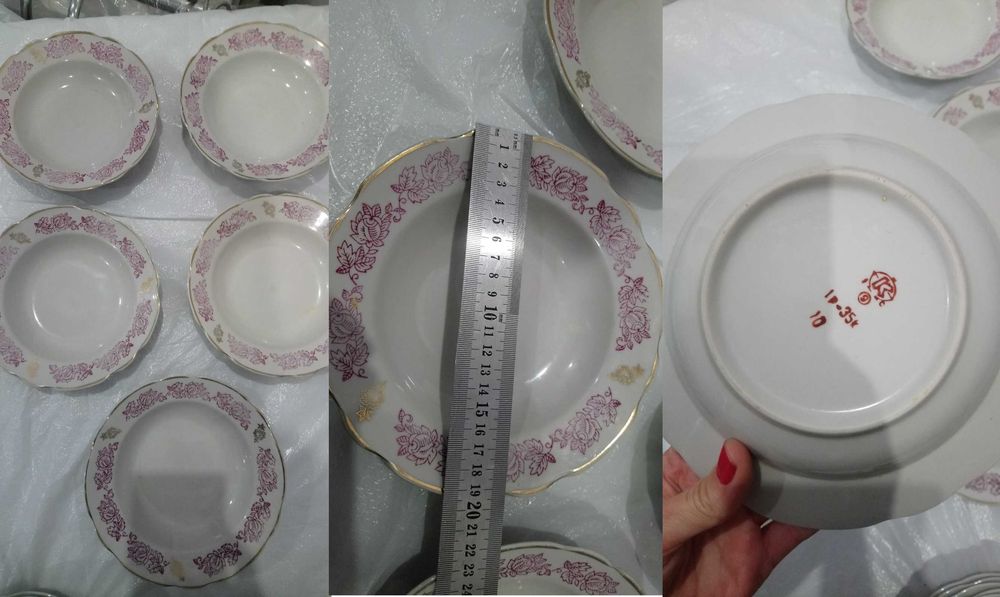 Тарілки глибокі плоскі ретро миски