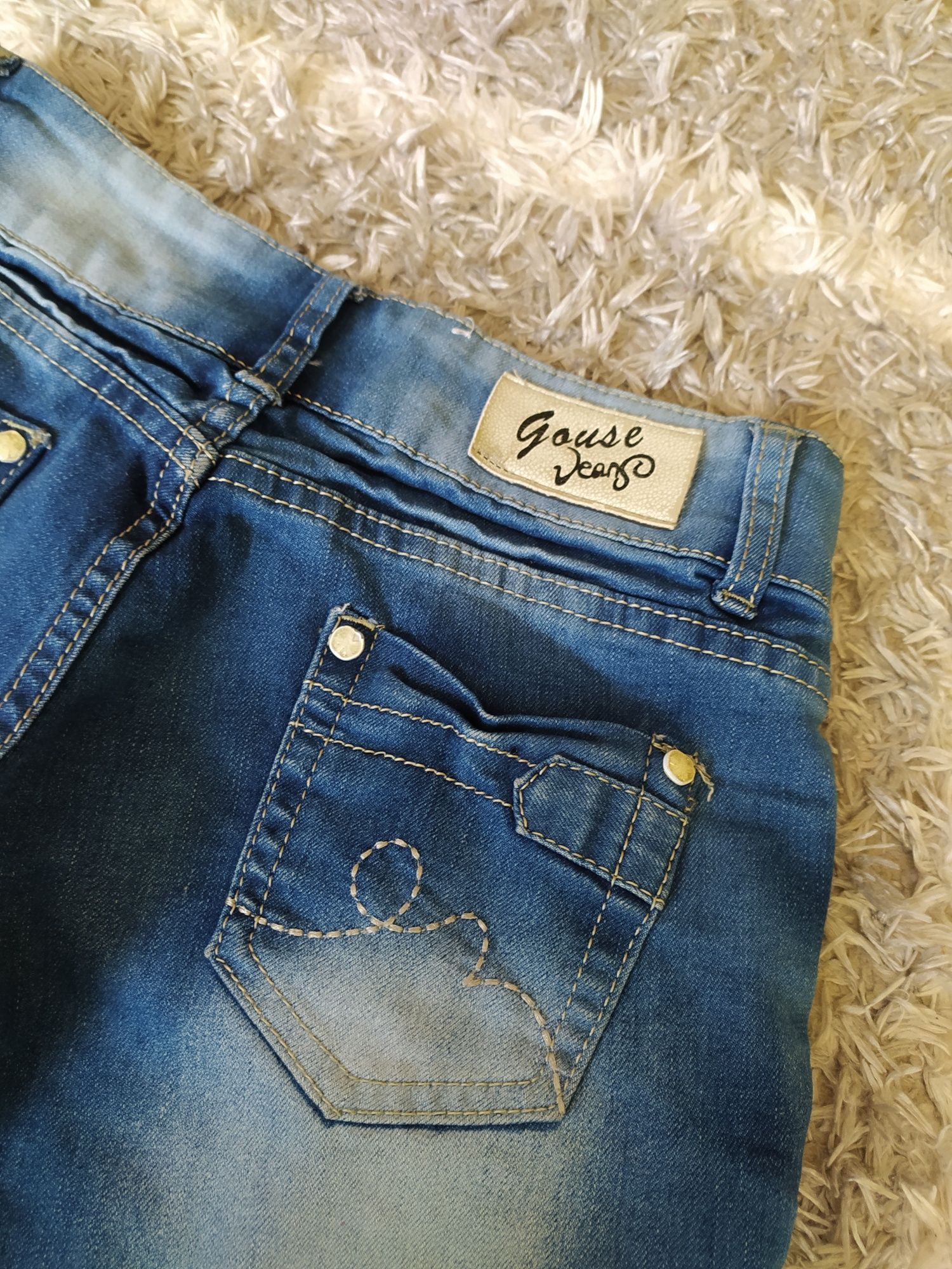 Krótkie jeansowe spodenki damskie niebieski r. S