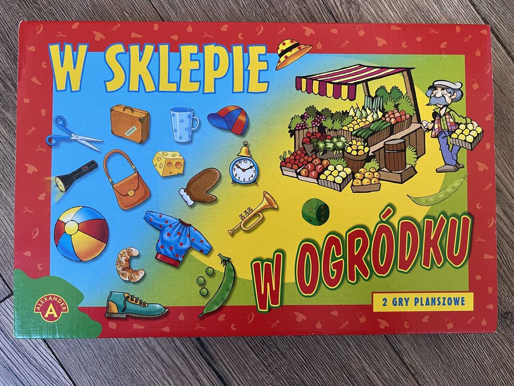 W sklepie. W ogródku. 2 gry planszowe