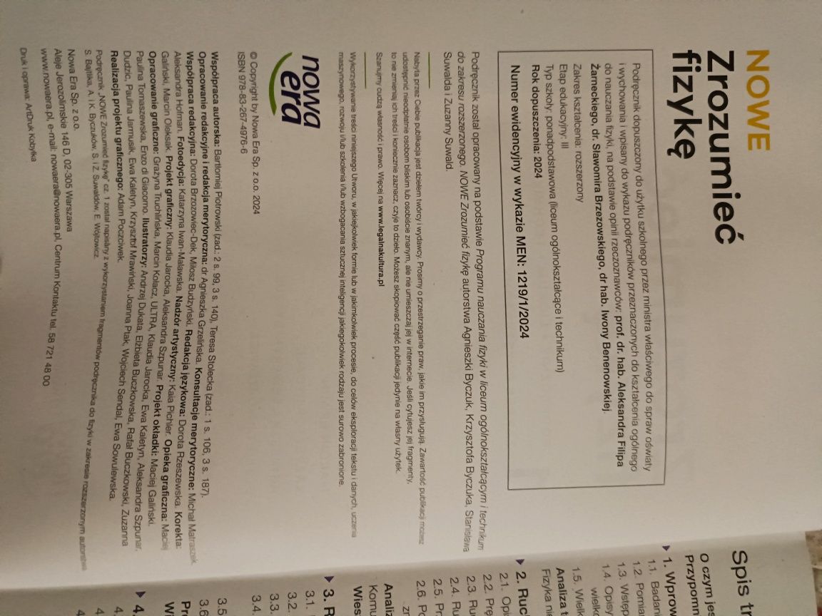 NOWE Zrozumieć fizykę 1 Zakres rozszerzony