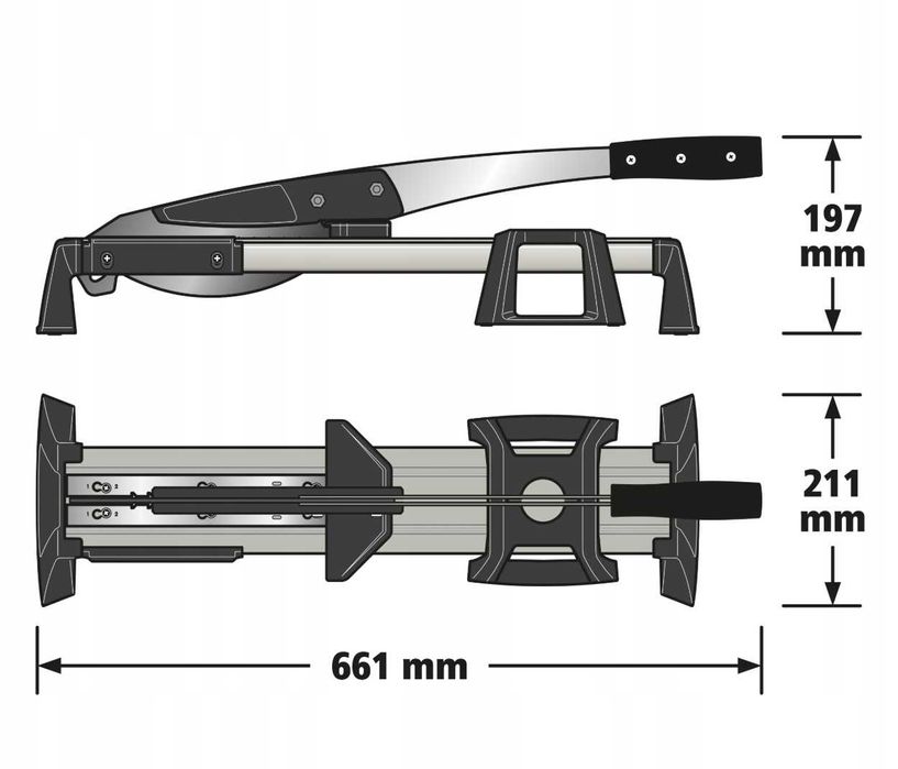 Gilotyna VLC 800 i kątownik wolfcraft