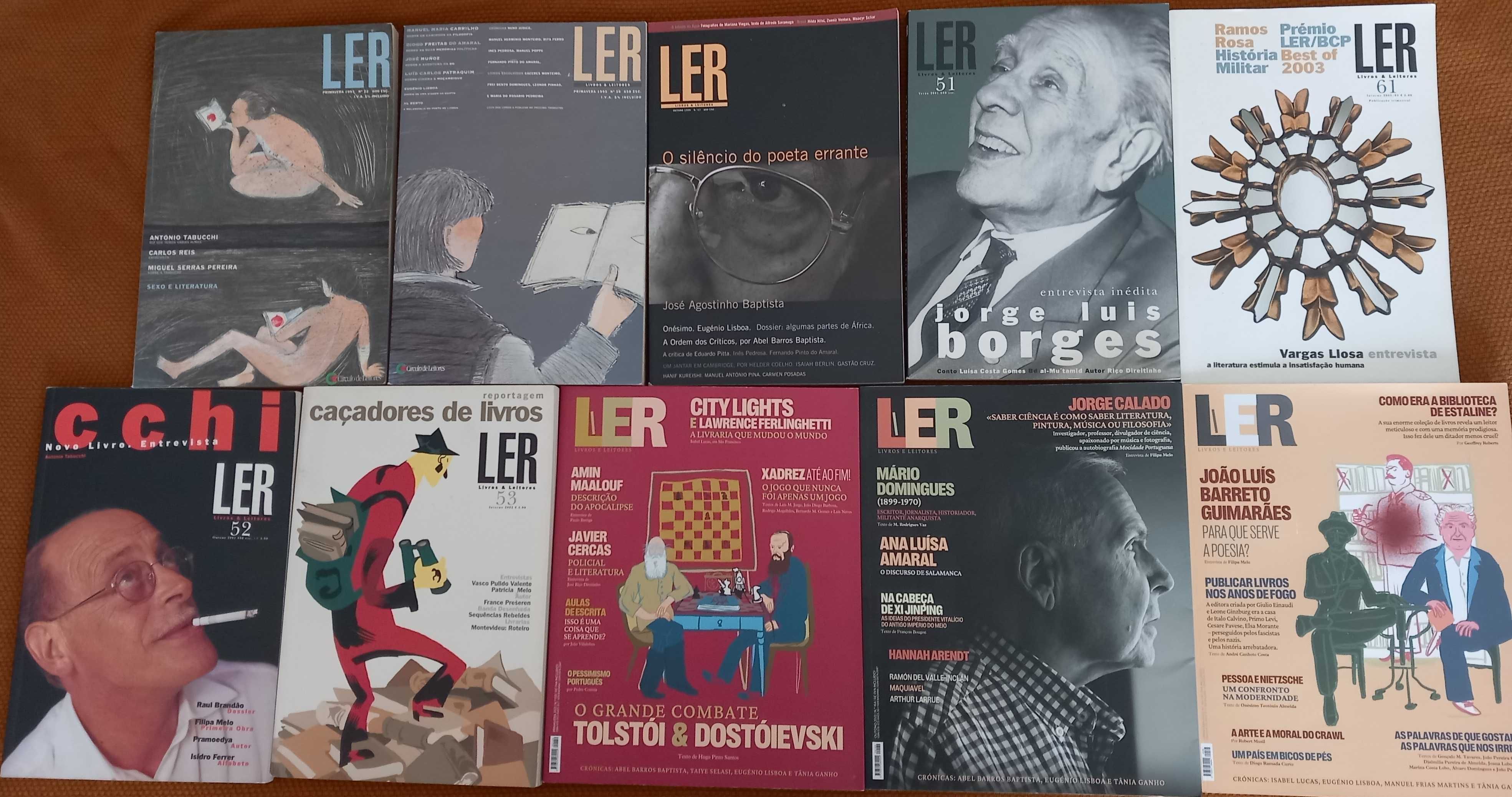 Revista Ler [vários números antigos e recentes] 2.50 € cada