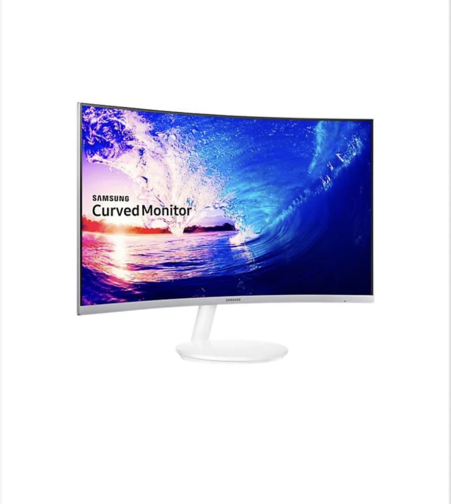 Monitor Samsung 27” biały połysk pc komputer gry dom