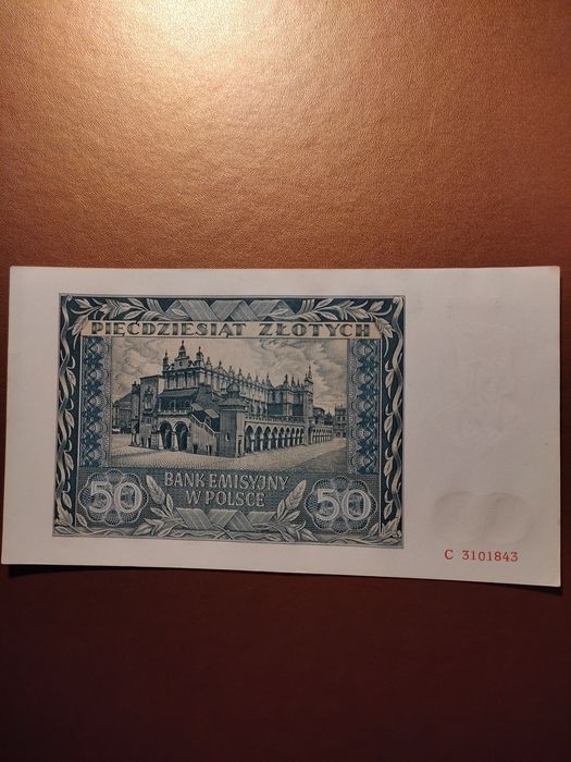 Banknot 50 złotych 1941 UNC-