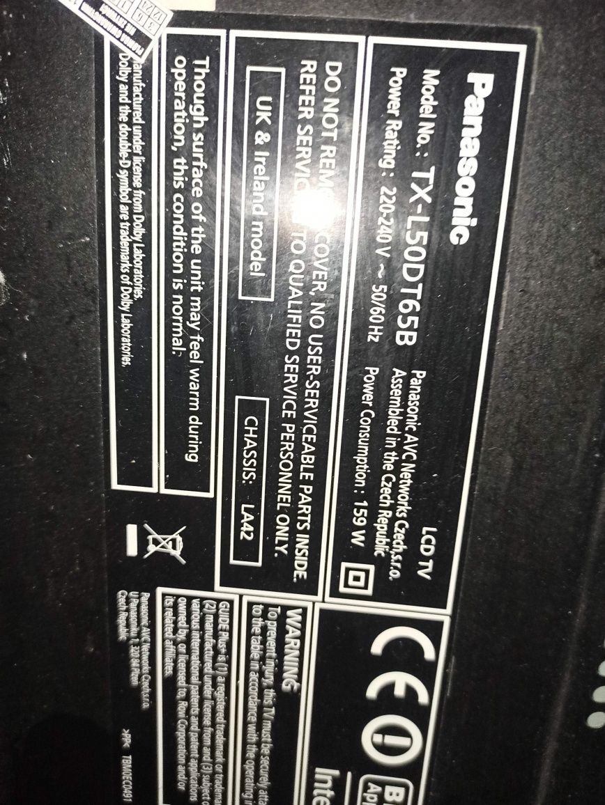 Podstawa stojak Telewizor 50 Tv PanasonicTx-L50dt65b podstawa noga st