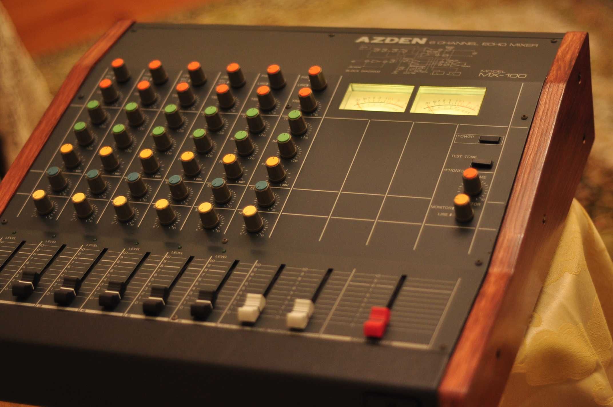 Mesa de som mistura, vintage, 6 channel Echo Mixer em óptimo estado