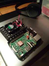 Raspberry PI 3b + taśma miedź wentylator case
