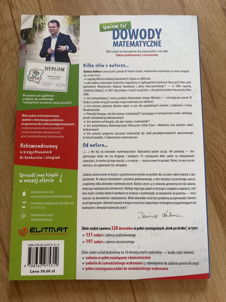 Dowody matematyczne do matury Dariusza Kulmy