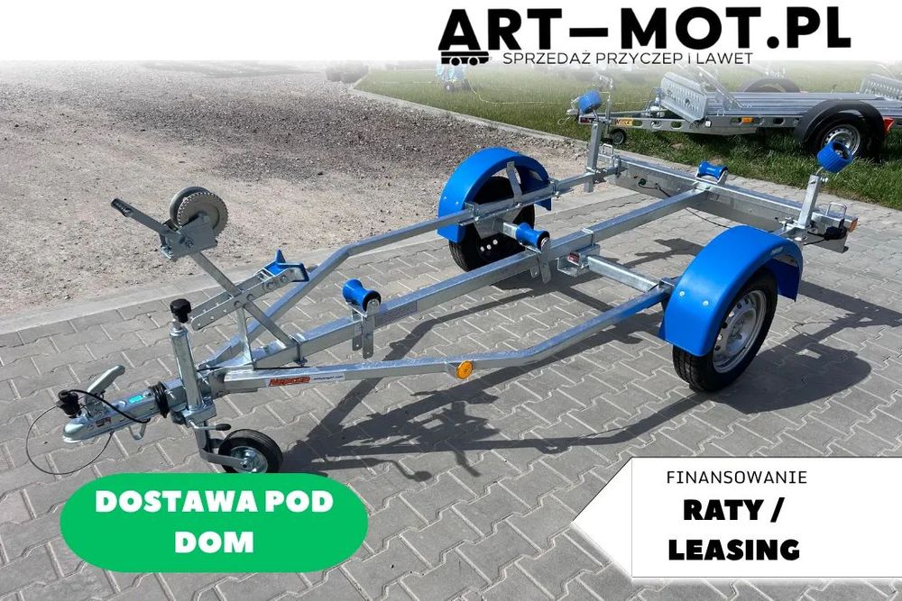 Neptun Neptun DOSTAWA! / DO 4m  / N7-12 NAVY / DMC 750 / WCIĄGARKA / GN195  Przyczepa podłodziowa, pod ponton, łódkę, WYDŁUŻANA