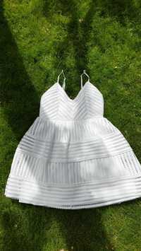 Biała sukienka krótka Forever 21 komunia wesele S jak nowa