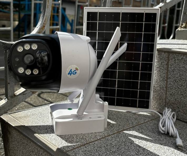 4G Видеонаблюдение Камера уличная автономная на солнечной батарее v380