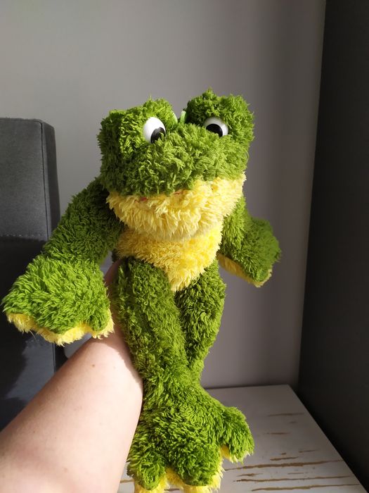 Żaba duża maskotka pluszak przytulanka zielona