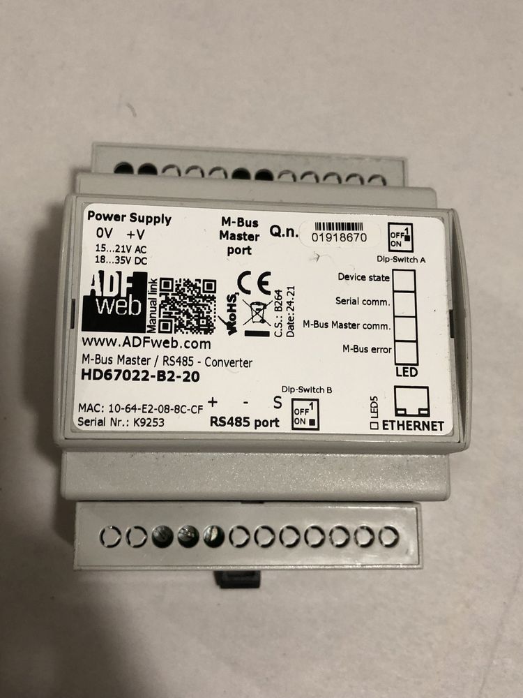Konwerter ADFWeb m-bus na rs485
