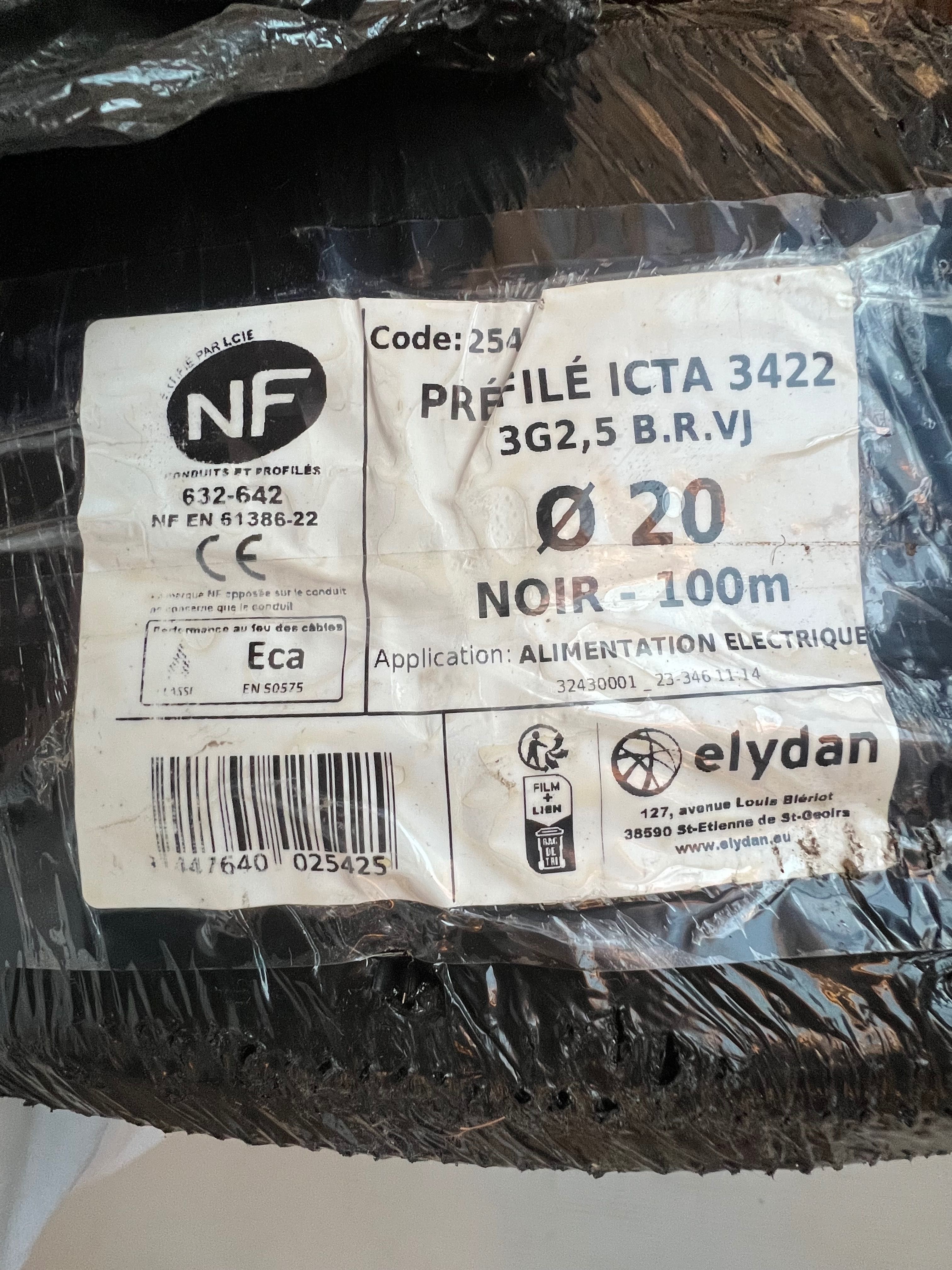Przewód elektryczny w peszlu 100 m 3x 2,5