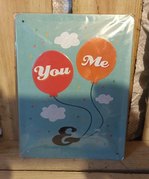 You and Me Balony Miłość Retro 15x20