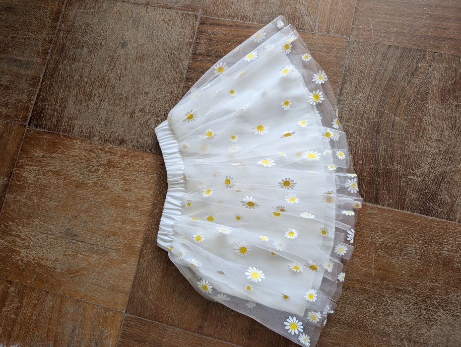 Юбка фатинова в ромашках на дівчинку 3-4 роки