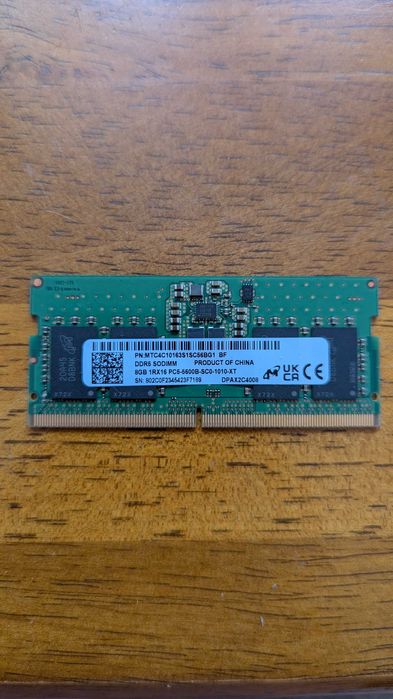 Оперативна пам'ять Micron SODIMM DDR5 16Gb (2x8)