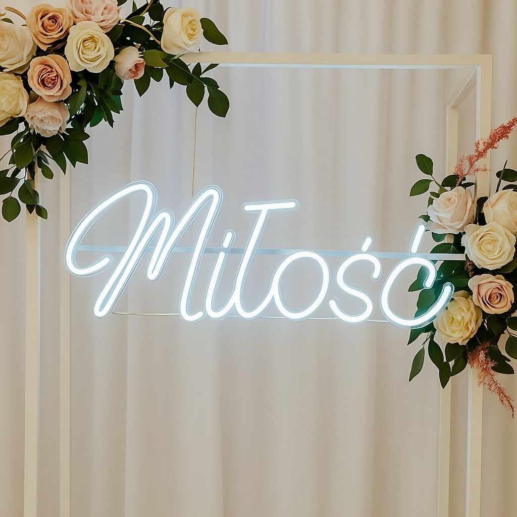 Wynajem napis LED Miłość, idealny na ślub, wesele - hit, glamour