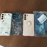 Nowe etui Samsung s22 4 sztuki bdb stan motyle kwiaty noc różowe uchwy