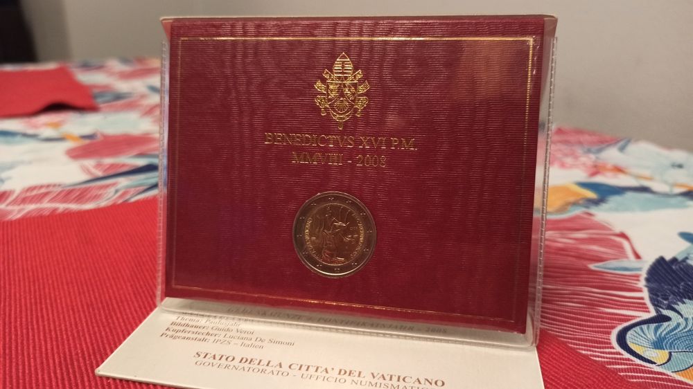 Vaticano 2 euros comem. 2008 - RARA