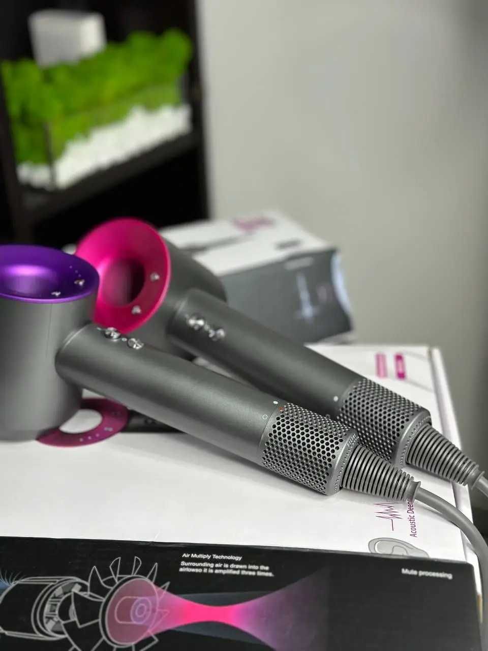 Фен Dyson Super Hair Dryer рожевий з іонізацією  5 насадок Є ціна Опт