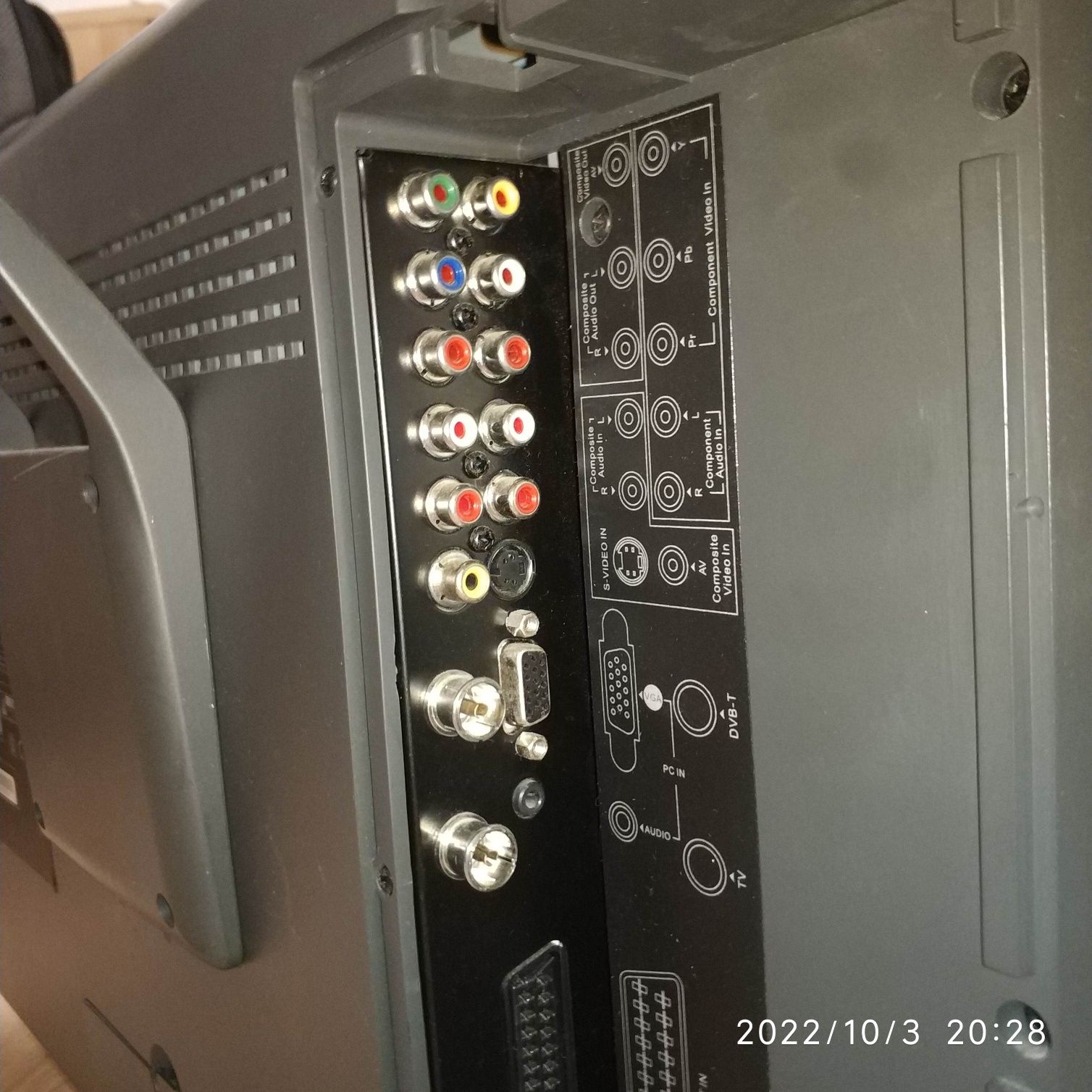 Telewizor 19" z DVD na 12V DC (samochód przyczepa)) SCART VGA