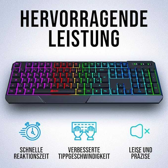 Klawiatura dla graczy qwertz KLIM Chroma USB dla graczy RGB