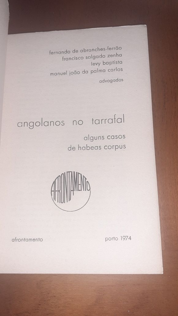 Angolanos no Tarrafal livro afrontamento salgado zenha colonial