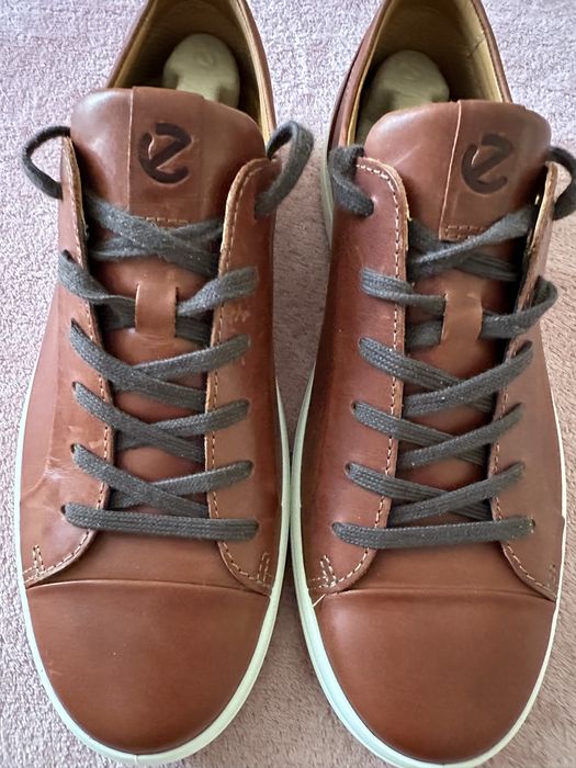 Ecco Cognac buty męskie kolor brązowy